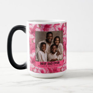Taza Mágica Amaryllis Botánico Rosa Abuelo Pop Único