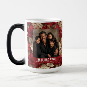 Taza Mágica Amaryllis de Borgoña Naturaleza Padre Papá Celebra