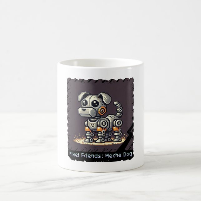 Taza Mágica Amigos de Pixel: Perro de Mecha (perro robot) (Centro)
