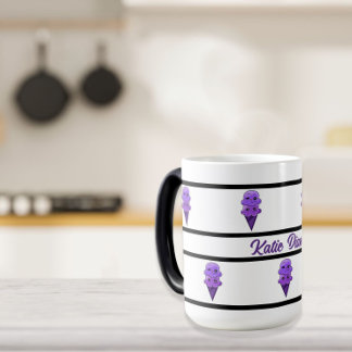 Taza Mágica Amigos del crema de hielo púrpura adorable mugre d