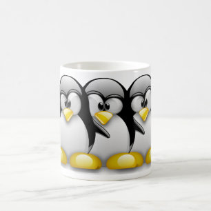 TAZA MÁGICA AMIGOS DEL PINGÜINO DE LINUX TUX