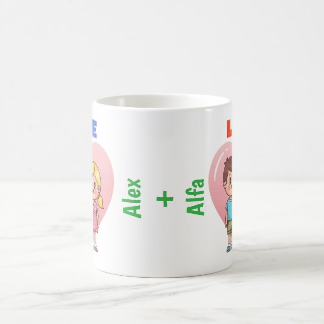 Taza Mágica Amistad Mugs EEUU - Café personalizado Mug (Centro)