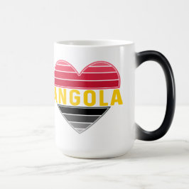 Taza Mágica Amo Angola, corazón angoleño