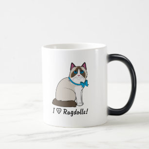 Taza Mágica Amo los gatos de Ragdoll