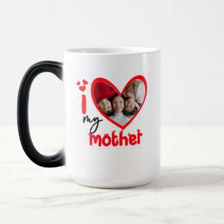 Taza Mágica Amo Mi Madre Foto Regalo Café Mug