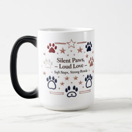 Taza Mágica Amo patriótico Paw - Paws silenciosos, amor fuerte