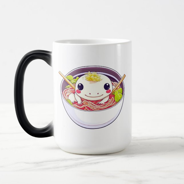 Taza Mágica Amo Ramen Axolotl Pun (Izquierda)