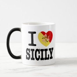 Taza Mágica Amo Sicilia Novedad Mug