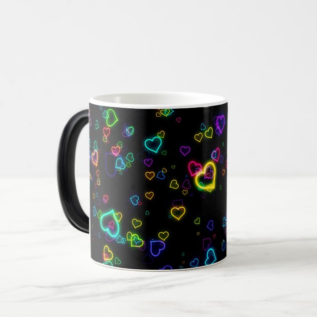 Taza Mágica Amo U - neón feliz (Anverso izquierdo)