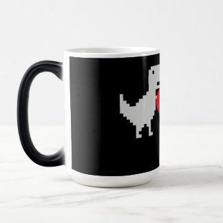 Taza Mágica Amor de dinosaurio pixelado – regalo de llavero ad