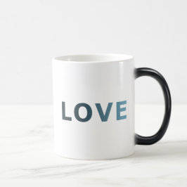 Taza Mágica AMOR en color cian pastel ombre