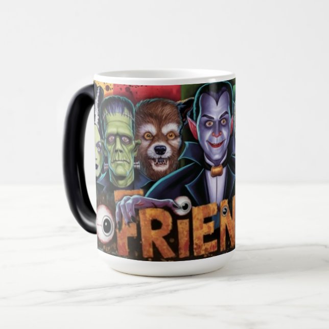Taza Mágica Añade tus propias palabras Personalizado Monsters  (Anverso izquierdo)