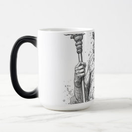 Taza Mágica Ancient Greek Poseidon Stone Statue Graphic