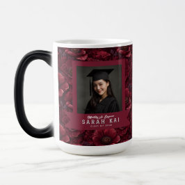 Taza Mágica Anémonas Coloridas Floral Graduación