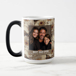 Taza Mágica Anémonas de Marfil Estampado Regalo de Viaje para 