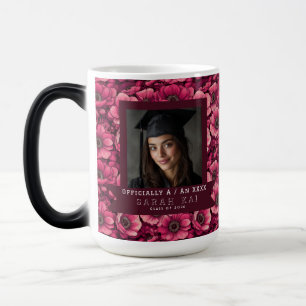 Taza Mágica Anémonas Lindas Regalo Floral Para Graduado