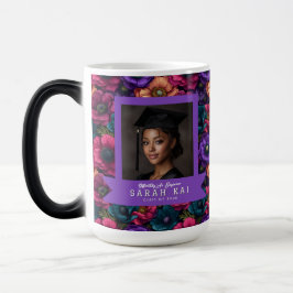 Taza Mágica Anémonas Únicas Estampado Graduación Nieto