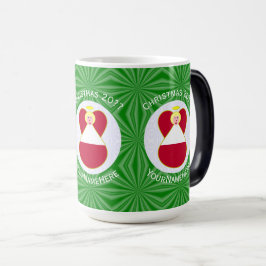 Taza Mágica Ángel de la Bandera Austriaca Navidad Personalizad