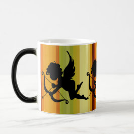 Taza Mágica Ángel de silueta cupido con diseño cardiaco