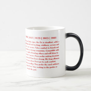 TAZA MÁGICA AÑO CHINO DEL ZODIACO DEL BUEY