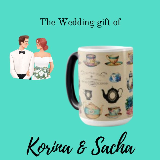 Taza Mágica Anuncio de cosecha de café retro de teacup Mug (Subido por el creador)