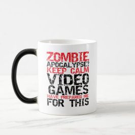 Taza Mágica Apocalipsis zombie Mantiene la calma a los jugador