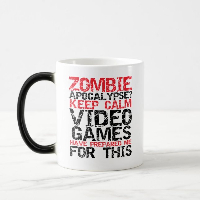 Taza Mágica Apocalipsis zombie Mantiene la calma a los jugador (Izquierda)