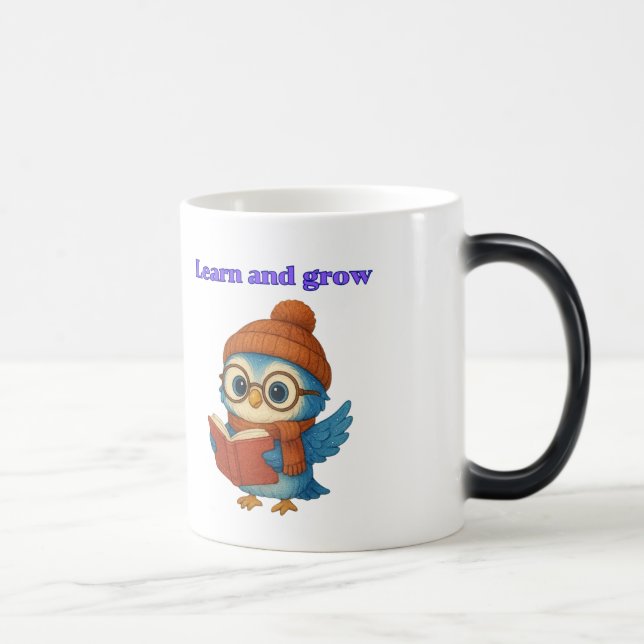 Taza Mágica Aprender y crecer - Lechuza con libro (Derecha)