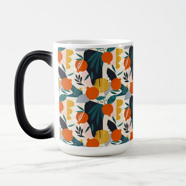 Taza Mágica Apricot y hojas de moda moderno en Moda preppy (Izquierda)