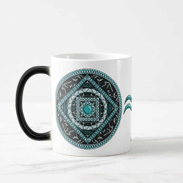 Taza Mágica Aquarius Mandala Mug (Izquierda)