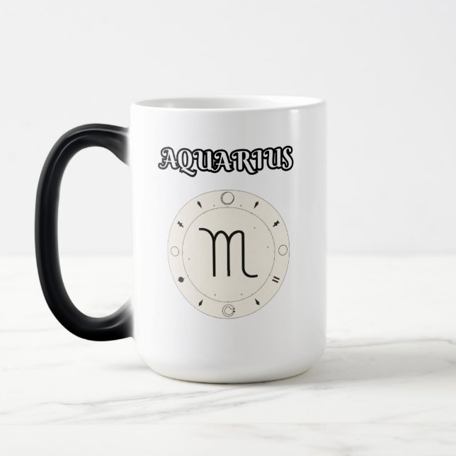 Taza Mágica aquarius zodiac (Izquierda)