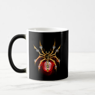 Taza Mágica Araña de vapor sobre negro