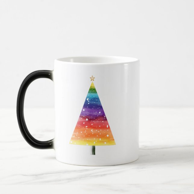 Taza Mágica Árbol de navidad arcoiris (Izquierda)