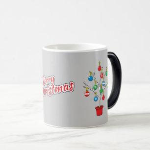 Taza Mágica Árbol de sucursal desnudo de los navidades - Feliz