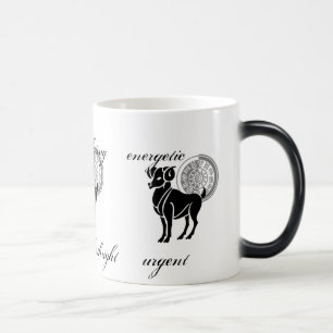 Taza Mágica Aries de personalizable retrata el zodiaco al esti