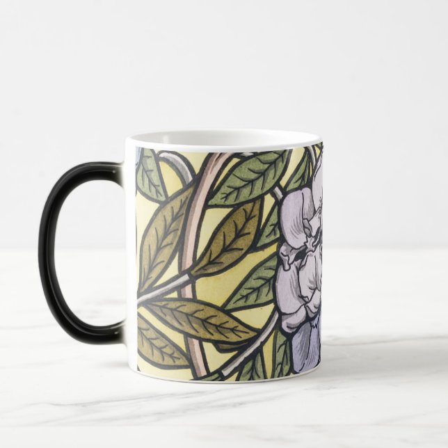 Taza Mágica Art nouveau wisteria flower pattern   (Izquierda)