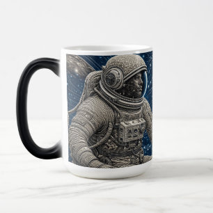 Taza Mágica Arte de IA Astronauta en el Espacio