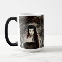 Taza Mágica Arte de IA de Ángel Caído Steampunk Gótico