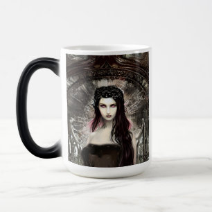 Taza Mágica Arte de IA de Ángel Caído Steampunk Gótico