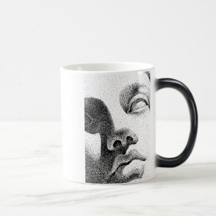 Taza Mágica Arte de matriz de puntos: Cara de mármol clásica