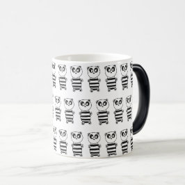 Taza Mágica Arte de panda blanco y negro juguetón