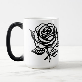 Taza Mágica Arte de rosa de tatuaje flash