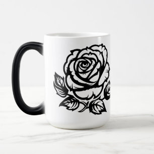 Taza Mágica Arte de Tatuaje Flash Rosa Flor
