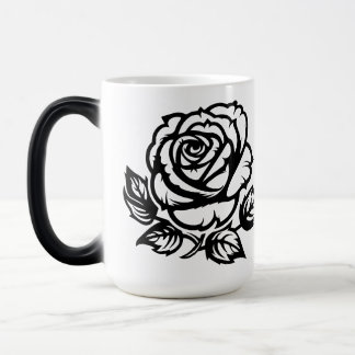 Taza Mágica Arte de Tatuaje Flash Rosa Flor