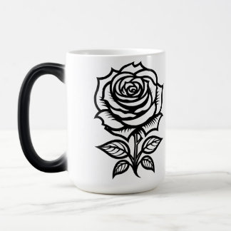 Taza Mágica Arte de Tatuaje Flash Rosa Simple