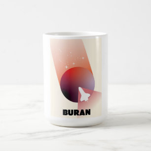 Taza Mágica Arte espacial al estilo vintage del transbordador