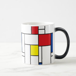 Taza Mágica Arte Moderno De Stijl Geométrico Minimalista Mondr