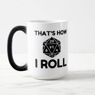 Taza Mágica Así es como ruedo dados de 20 caras