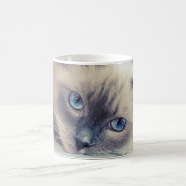 Taza Mágica Asombroso muñeco rojo con ojos azules ‎ gato (Centro)