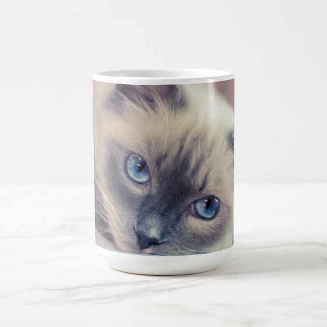 Taza Mágica Asombroso muñeco rojo con ojos azules ‎ gato (Centro)